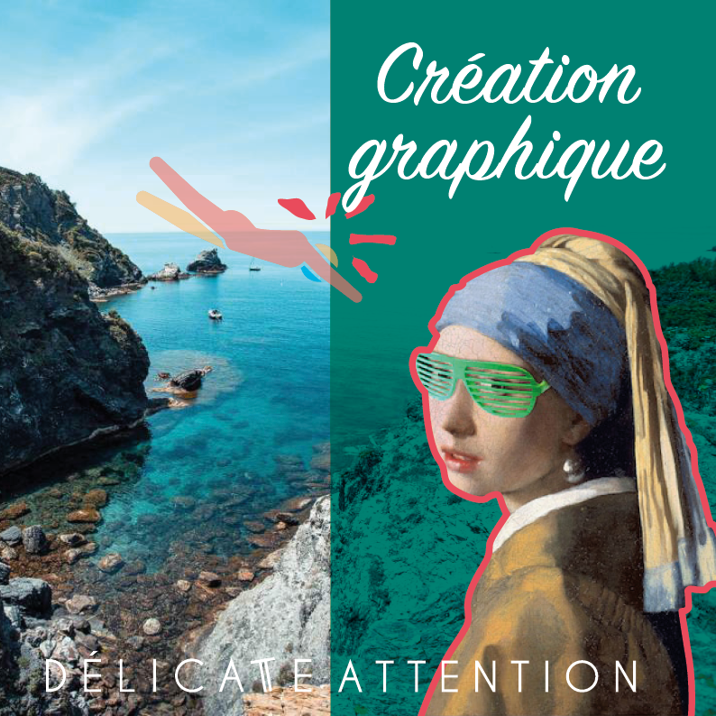 délicate attention communication création graphique flyers affiches carte de visite ardeche 